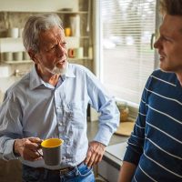 A man works through tense caregiving situations with his dad.